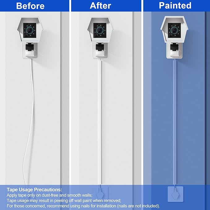 Cord Hider Wall for One Cord, 136in Cord Covers for Wires on Wall, Easy Install - Image 7