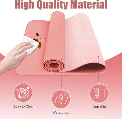 Leather Desk Pad Protector, 39.4'' X 17'' Large Mouse Pad, Office Desk Mat - Image 3