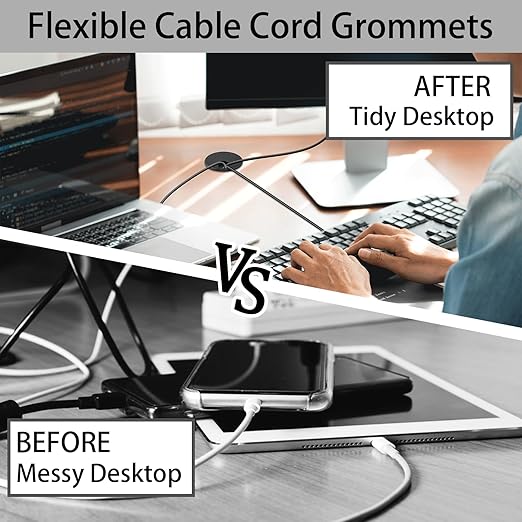 2 Inch Desk Grommet, 13 Pieces Wire Grommet, Desk Hole Cover - Image 6