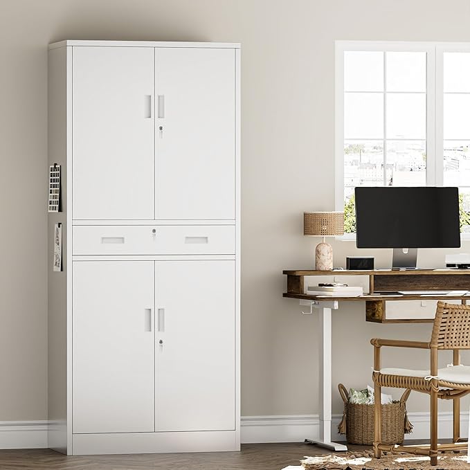 TaskStorz Metal Storage with 1 Drawer, Steel Storage File Cabinet - Image 8