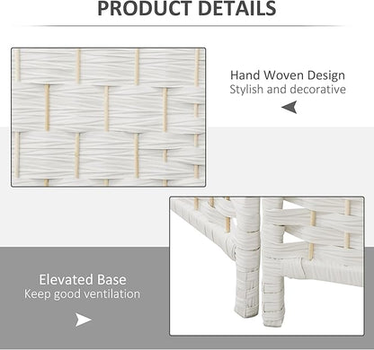 HOMCOM Room Divider, 3 Panel Folding Privacy Screen, 6FT Tall Portable Wicker - Image 5