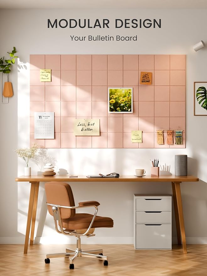 Bumusty Large Cork Board Alternative-36 x24 Felt Bulletin Board Tiles, - Image 6