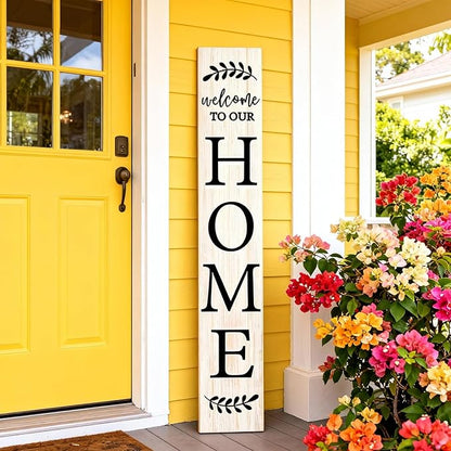 Welcome Sign for Front Porch, Farmhouse Vertical Outdoor Porch Decorations for - Image 6