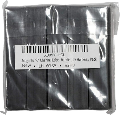 SmartSign Pack of 25 Magnetic 'C' Channel Label Holders | 0.5" x 3" - Image 8
