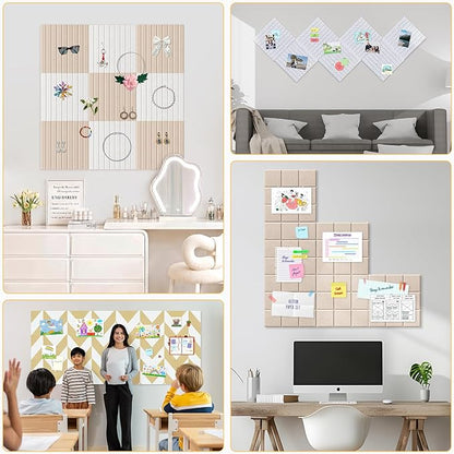 Smarpau Large Cork Board for Walls, 12 Pack Felt Wall Tiles - Image 7