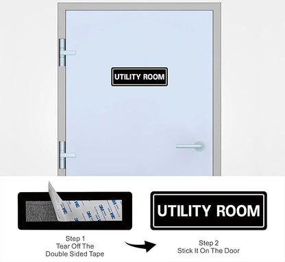Utility Room Sign, Premium Durable Acrylic Material, Super Strong Adhesive - Image 3