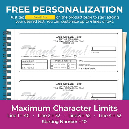 Custom 8.5" x 7" Carbonless NCR Books in 2-Part Duplicate Invoices, Work Orders - Image 4