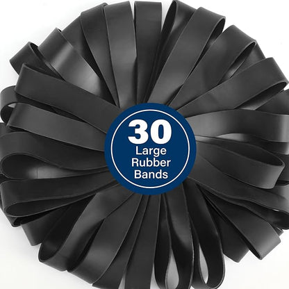 LotFancy Large Rubber Bands, Heavy Duty Black Long Rubber Bands - Image 5