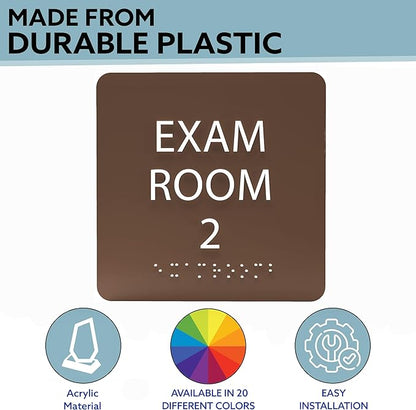 6" X6" Exam Room 2 Sign - Image 2