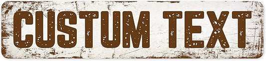 Custom Sign, Custom Street Sign, 11 Font Colors, 13 Font Styles, 4 Hole Options by MySignCenter