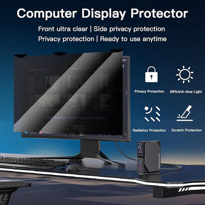 2 Pack Magnetic Hanging Computer Privacy Screen 24 Inch - Image 5