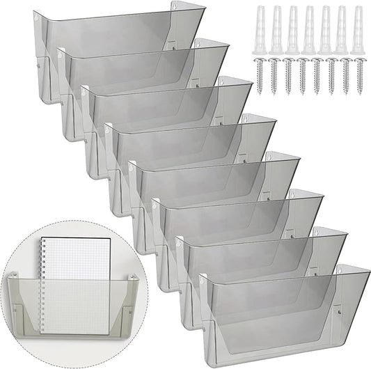 Colarr 8 Pcs Wall File Holder Organizer Plastic Wall Mount Mail Organizer by Colarr