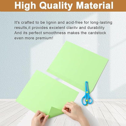 Silunkia 300 Sheets Light Green Cardstock 8.5 x 11 Craft Paper, 75lb Thick - Image 4