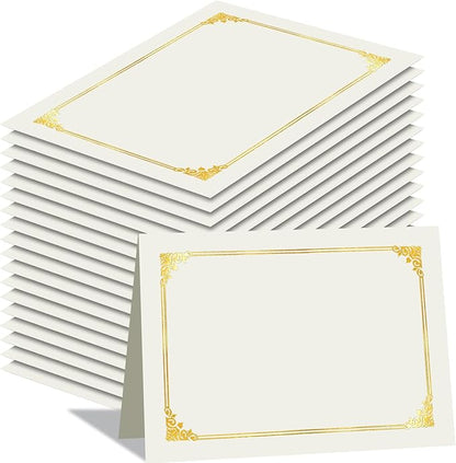 HAUTOCO 50 Packs Certificate Holders, Cream Color Diploma Folders Certificate by HAUTOCO