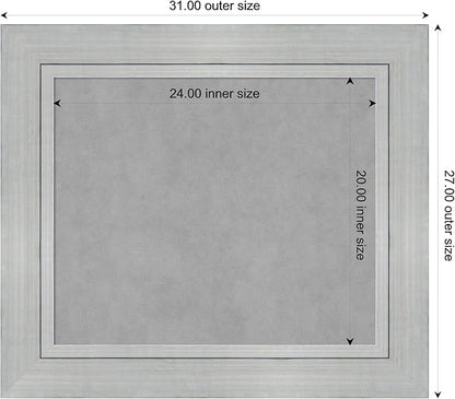 Amanti Art Silver Framed Magnetic Board 27x31 Medium Vision Board - Image 3