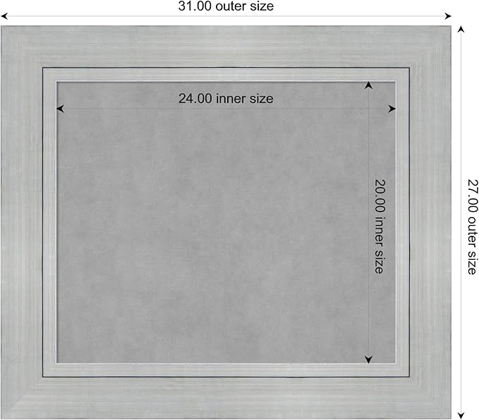 Amanti Art Silver Framed Magnetic Board 27x31 Medium Vision Board - Image 4