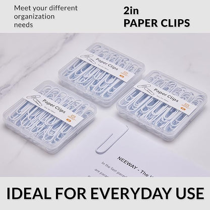 NEEWAY Colorful Large Paper Clips, 2 Inch Jumbo Paper Clips, 3 Pack of 50 - Image 6