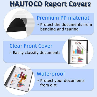 HAUTOCO 30 Pack Plastic Report Covers - Image 5
