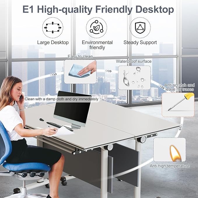 Conference Table for 4-10 People, Wooden Meeting Room Table - Image 6