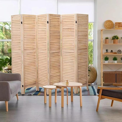 6 Panel Room Dividers and Folding Privacy Screens, Divider - Image 4