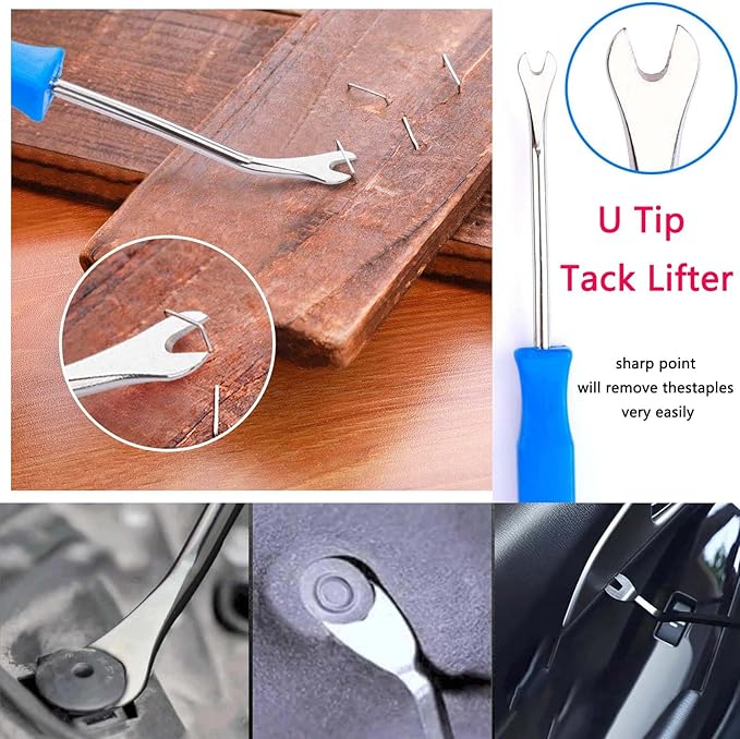 Upholstery Staple Remover Tack Puller Nail Remover Tool Set Nail Puller Plier - Image 5