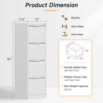 Bestoo 4-Drawer File Cabinet - Image 3