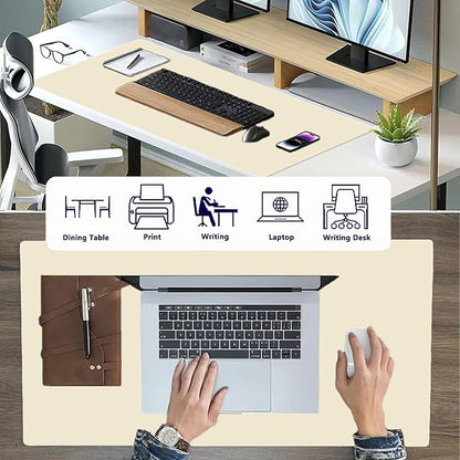 PU Leather Desk Pad Protector Gaming Mouse Pad Non Slip Desk Mat - Image 4