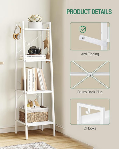 Hzuaneri Ladder Shelf, Bookshelf Bookcase, Freestanding Corner Storage Shelve - Image 3
