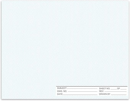 1 Pack 50 Sheets 22" x 17" Isometric Graph Paper Pad Landscape by gisgfim