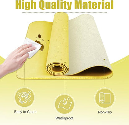 Desk Pad Protector, Leather & Suede Desk Mat, Non-Slip Desk Pad Mat, Large - Image 3