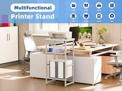 GEORIS 3 Tier Metal Printer Stand Shelf, Fax Marchine - Image 4