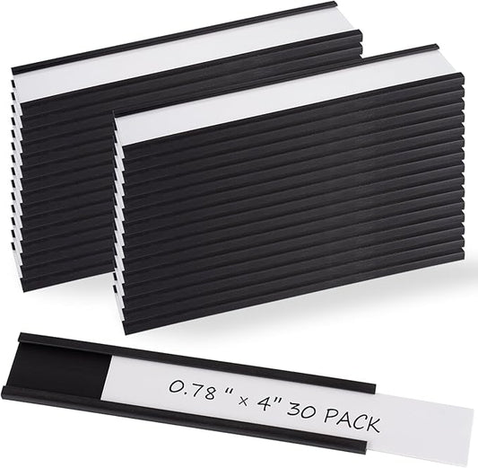 Realth C Channel Magnetic Label Holders 30 Pack 0.78" x 4" by Realth