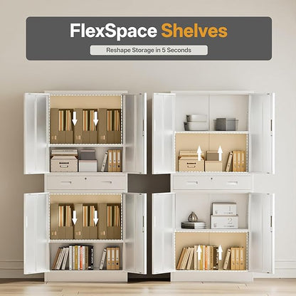 TaskStorz Metal Storage with 1 Drawer, Steel Storage File Cabinet - Image 6