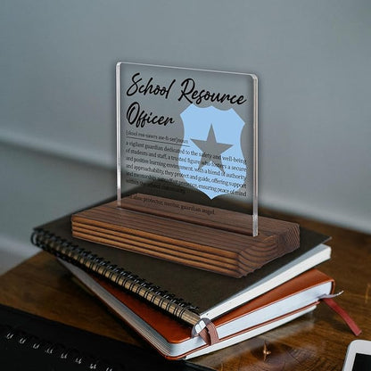 School Resource Officer Gifts, Thank You Appreciation Desk Sign - Image 2