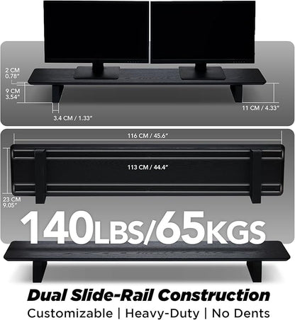 ULTRARM Moodular Wooden Monitor Stand 45.6” Large Desk Organizer - Image 4