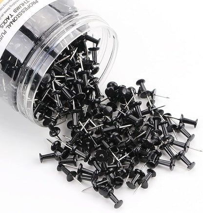 Yalis Black Push Pins 600 Count, Standard Dark Thumb Tacks - Image 2