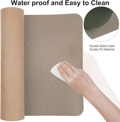 Boutilon Leather Desk Pad Protector, Non-Slip Mouse Pad, Laptop Desk Pad - Image 5