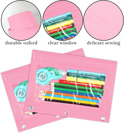YoeeJob Pencil Pouch for 3 Ring Binder, Zipper Binder Pencil Pouches Bulk - Image 5