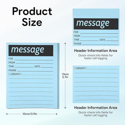 9Pack Phone Message Pads for Office, 4 x 5 Inch Self-Stick Note Pads, While You - Image 2
