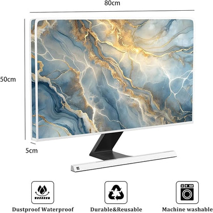 Baocicco Gold Blue Waterproof Screen TV Cover 32 Inch Modern Full Body Covers - Image 2
