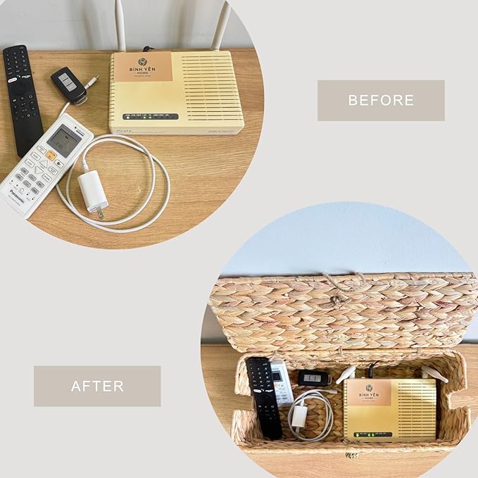 BINH YEN HOME Wicker Cable Management Box - Image 6