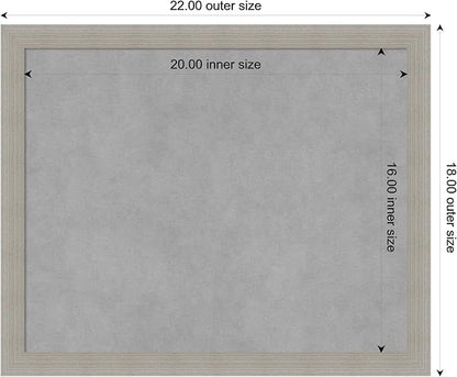 Amanti Art Grey Framed Magnetic Board 18x22 Small Vision Board - Image 3