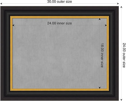 Amanti Art Black Framed Magnetic Board 24x30 Medium Vision Board - Image 2