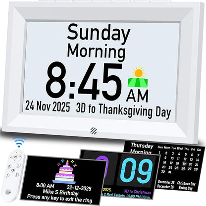 GOLOZA 7'' Digital Dementia Clock, Talking Clock by GOLOZA