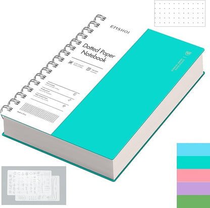 EMSHOI A5 Spiral Notebook Bullet Dotted journal, Small 5.7" X 8.22", 300 by EMSHOI