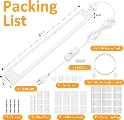 maylit Under Cabinet Lighting Plug in, Renter Friendly Lamp, Wired 110V 120V - Image 7