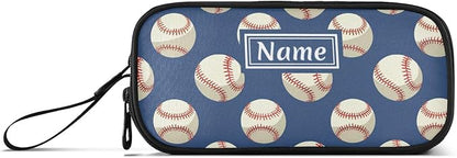 BOENLE Custom Baseballs Ball Blue Pencil Case Box Boys Girls Personalized Name - Image 8
