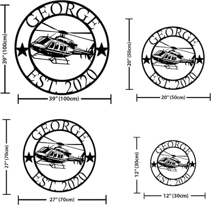 Personalized Metal Airplane Wall Art, Airplane Name Sign, Customized Pilot Name - Image 4