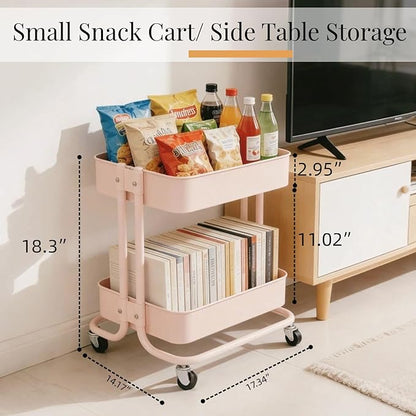 LIWNYRK 2 Tier Rolling Cart - Image 5