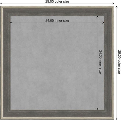 Amanti Art Grey Framed Magnetic Board 29x29 Medium Vision Board - Image 2